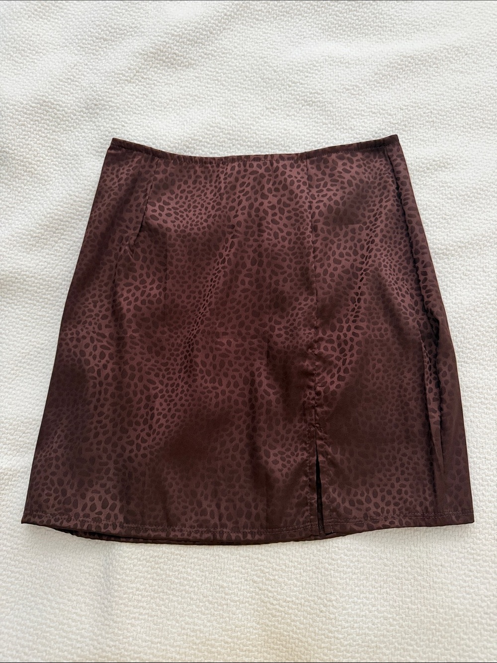 Windsor Chocolate Brown Animal-Print Mini Skirt